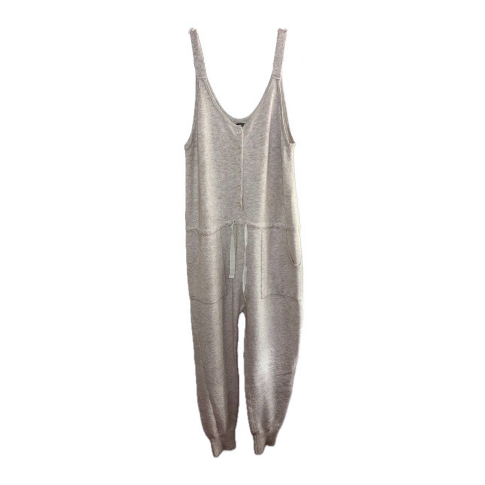 aerie Light Gray Knit Jumpsuit Romper